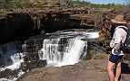 25-Heidi watches the 2nd tier of the Mitchell Falls